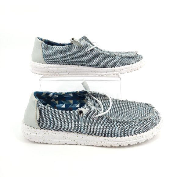 Hey Dude Wendy Sox Shoes Women Size 9 Ice Gray Casual Walking Comfort Slip Ons - Picture 1 of 9